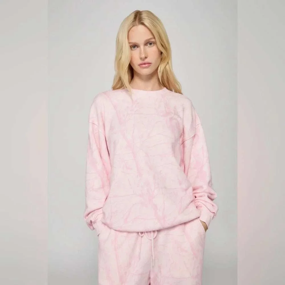 DAIRY BOY Bubblegum Camo Crewneck Sweatshirt Coquette Western M‎